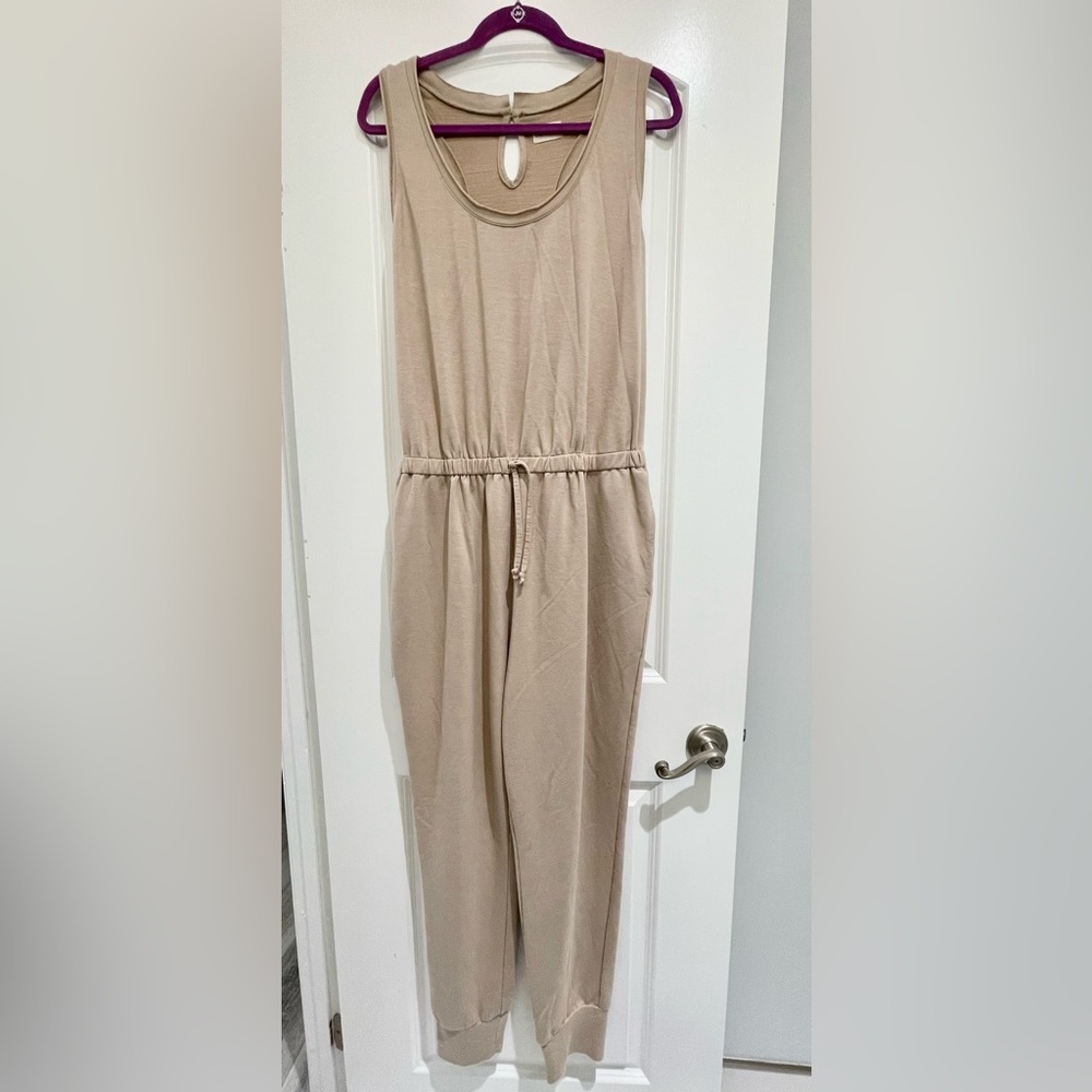 SO | Beige Sleeveless Jumpsuit | Size Large